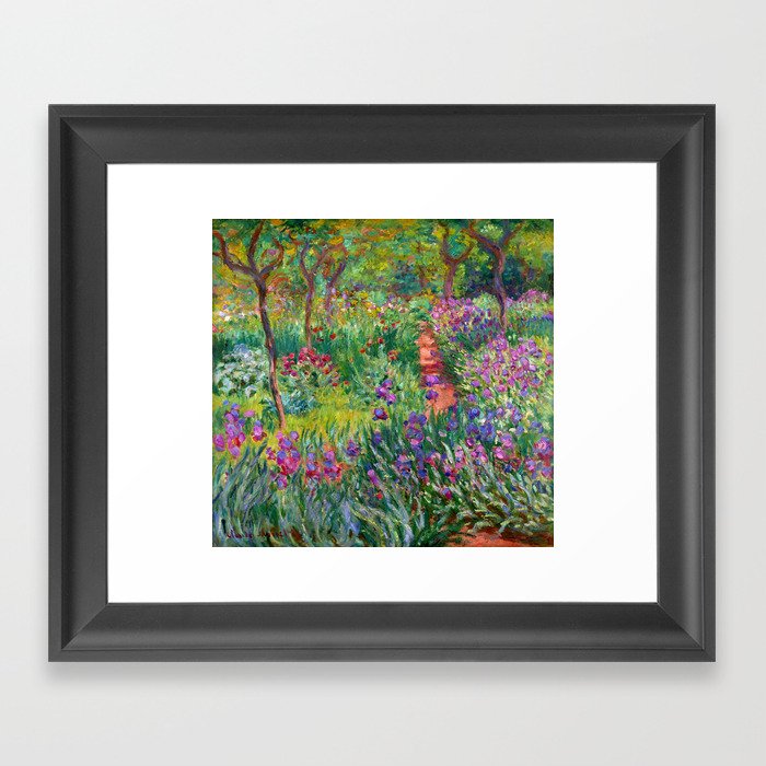 Claude Monet "The Iris Garden at Giverny", 1899-1900 Framed Art Print