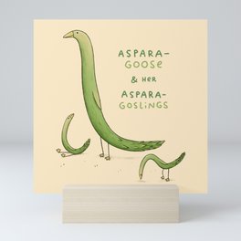 Asparagoose & Her Asparagoslings Mini Art Print