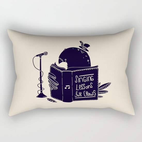 Singing Lessons For Crows Rectangular Pillow