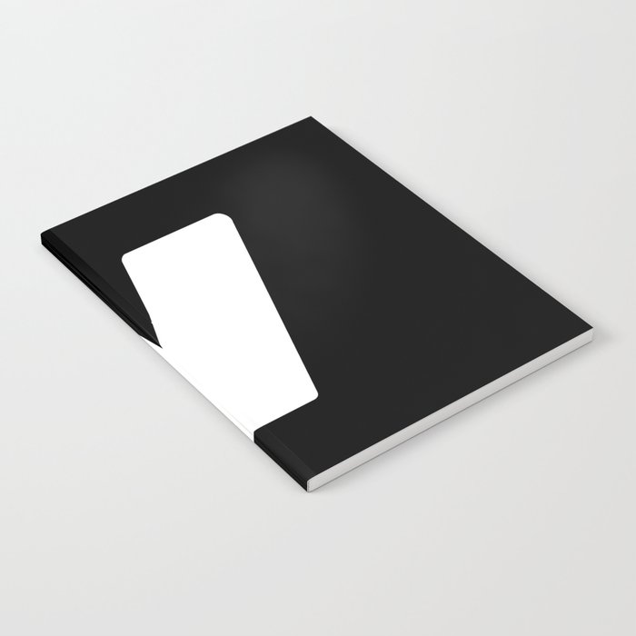 v (White & Black Letter) Notebook