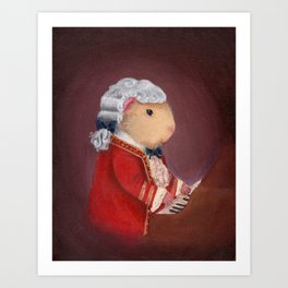 Guinea Pig Mozart Classical Composer Series Art Print