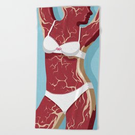 Meat women Beach Towel