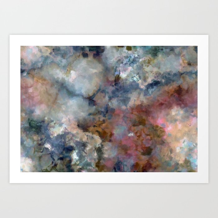 Colorful watercolor nebula onyx Art Print