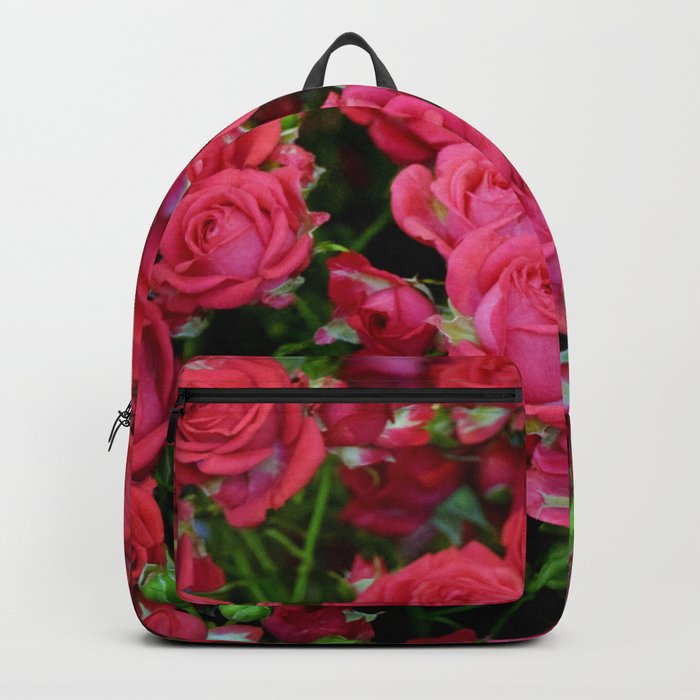 Bright red roses Backpack