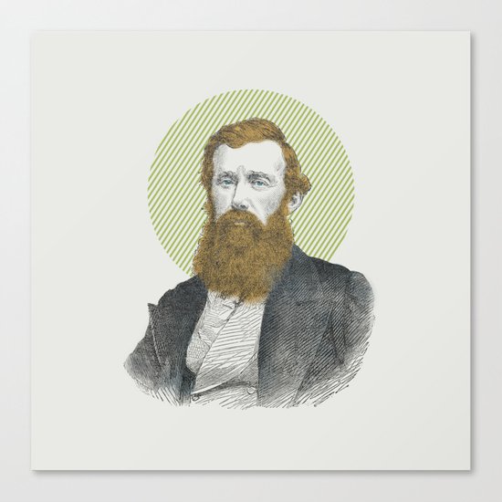 Blue Eyes, Red Beard, Gray Suit Canvas Print