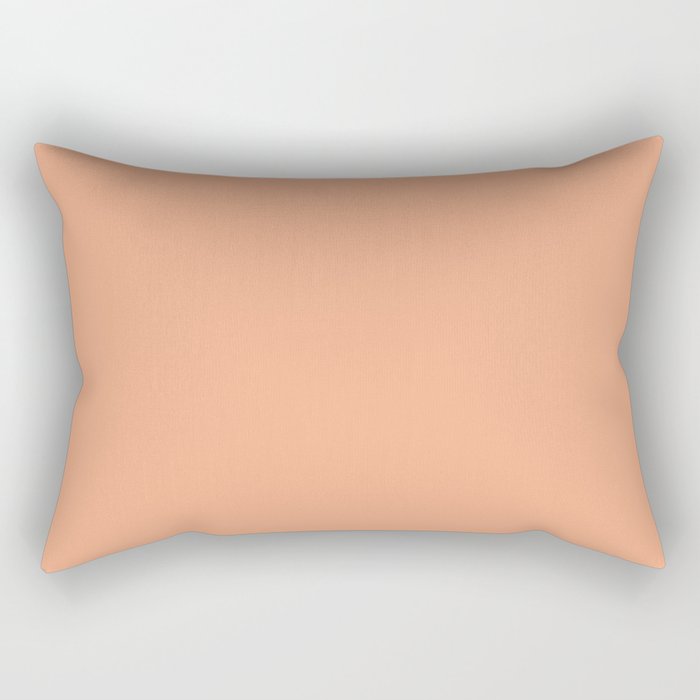 Colors of Autumn Light Apricot Orange Single Solid Color - Accent Shade / Hue / All One Colour Rectangular Pillow