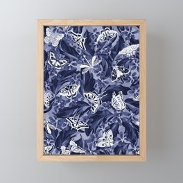 Blue butterflies Framed Mini Art Print