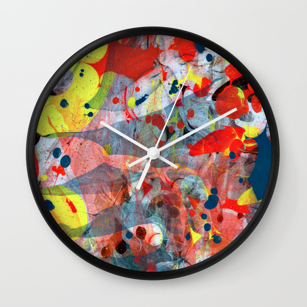 Abstract Painting Art Wall Clock By Evava Society6