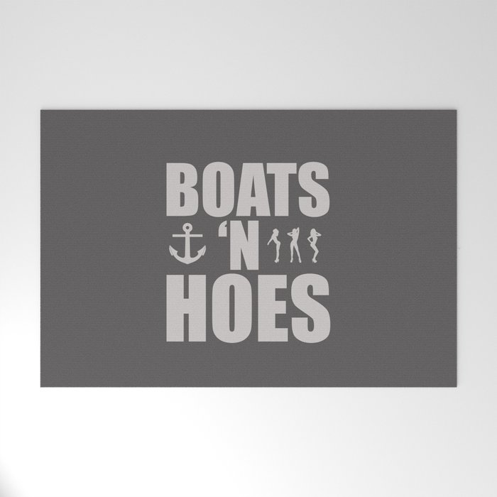Boats N Hoes Welcome Mat By Nicdesigns Society6