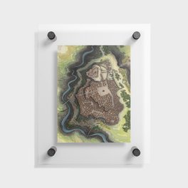 Holdmas City Map: Color Floating Acrylic Print