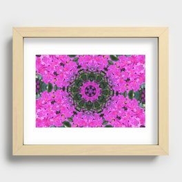 Pretty Pink Azalea Kaleidoscope Recessed Framed Print