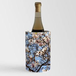 Pattern of magnolia branches | Spring floral background Wine Chiller