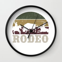 Rodeo Cowboy Team Roping Horse Riding  Wall Clock