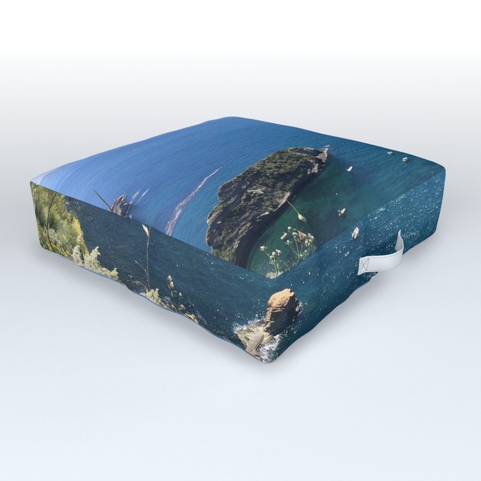 A Sunny Day On The Sea in Naples Italy Capri Outdoor Floor Cushion