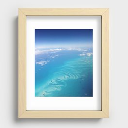 where the ocean meets the sky Recessed Framed Print