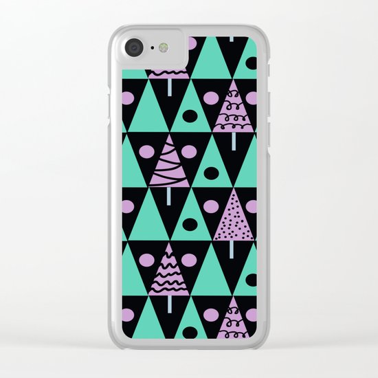 Christmas pattern . Clear iPhone Case