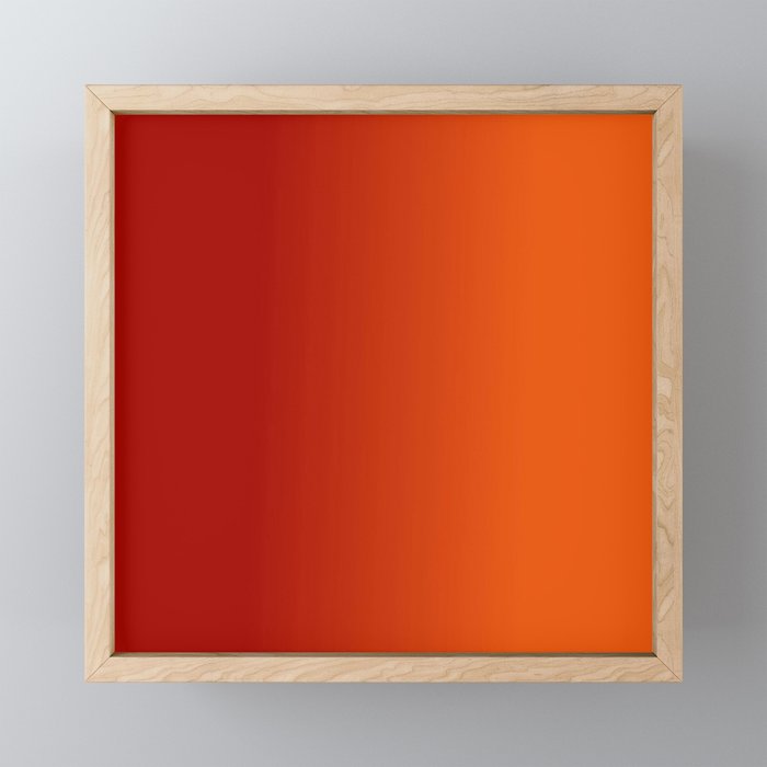 Ombre in Red Orange Framed Mini Art Print