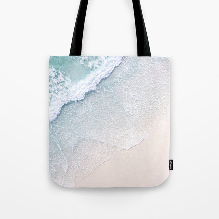 Blue Ocean Waves Beach Tote Bag