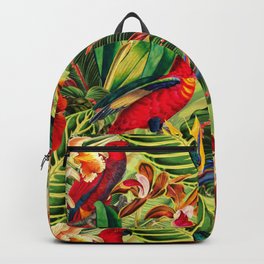Vintage & Shabby Chic - Midnight Tropical Flower Garden III Backpack