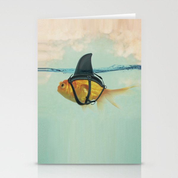 Brilliant DISGUISE - Goldfish with a Shark Fin Stationery Cards