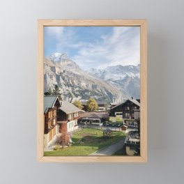 Mountain Top Murren Afternoon, Lauterbrunnen Switzerland Framed Mini Art Print