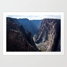 Gunnison River from Dragon Point at Black Canyon of the Gunnison National Park, Utah Art Print