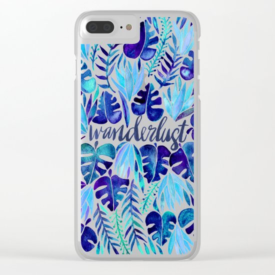 Tropical Wanderlust – Blue Clear iPhone Case