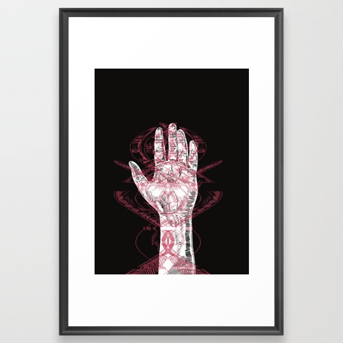 Reaching for Strength: A Study in Resilience Framed Art Print
