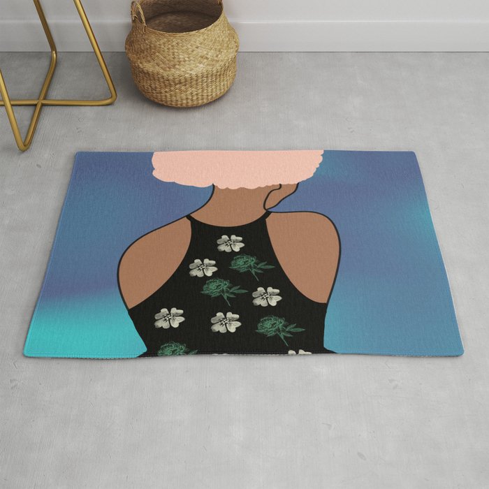 Woman At The Meadow 02 Rug