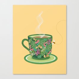 Cup of Tea for a Bee Canvas Print