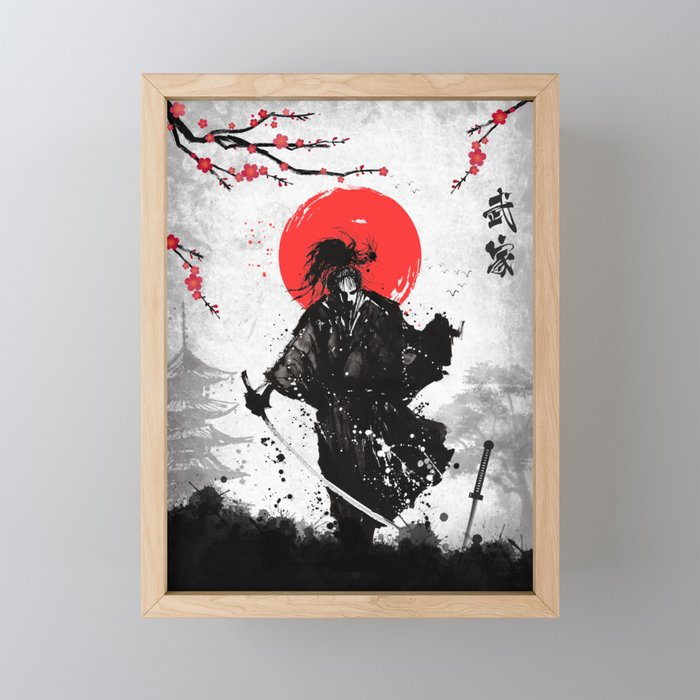 Samurai sword Framed Mini Art Print