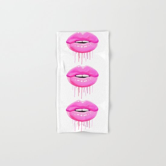Pink lips Hand & Bath Towel