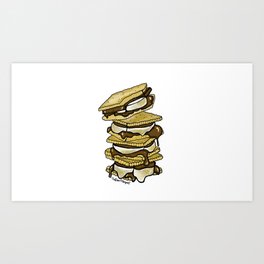 Stack of S'mores Art Print