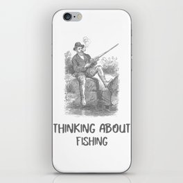 Thinking About Fishing iPhone Skin