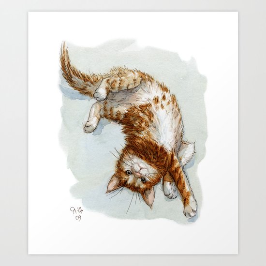 Ginger Kitten A062 Art Print