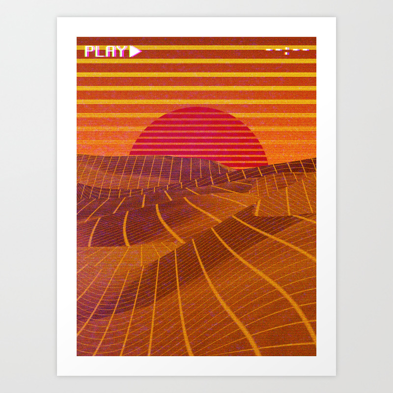 Play Series Vaporwave Desert Art Print By Seanfryxell Society6 Cassette/vinyl collections and bandcamp codes should be posted in the weekly sticky. play series vaporwave desert art print by seanfryxell