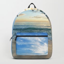 Beach Scene 34 Backpack | Pattern, Painting, Vintage, Sea, Ocean, Seas, Drawing, People, Beach, Graphic Design 