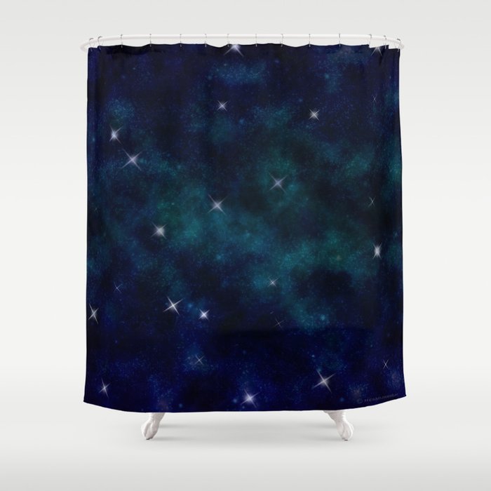 Stars under the Full Moon Shower Curtain