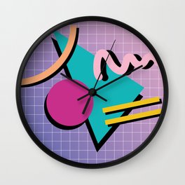 Memphis Pattern 10 - 90s - Retro Wall Clock