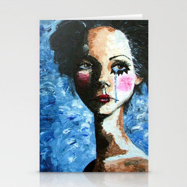 Sad Clown Girl Stationery Cards By Crismotta Society6