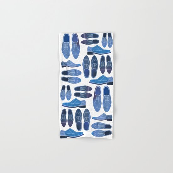 Blue Brogue Shoes Hand & Bath Towel