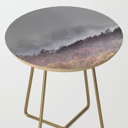 Scottish Highlands Spring Mist and a Birch Forest in I Art Side Table