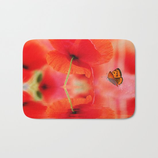 Summer Dream of Poppies Bath Mat