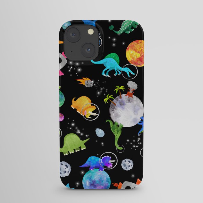 Dinosaur Astronauts In Outer Space iPhone Case