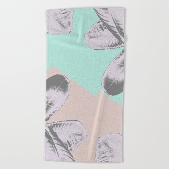 Ficus Elastica Mix #1 #pastel #decor #art #society6 Beach Towel