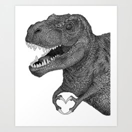 Dino Love Art Print