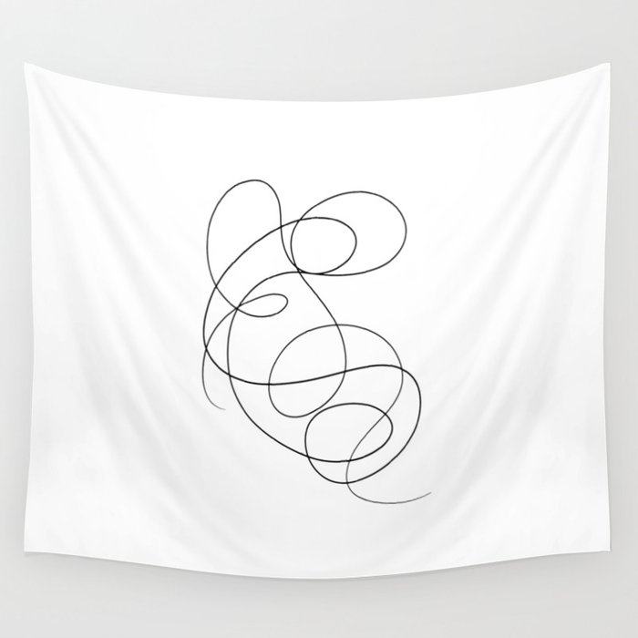 Beautiful Line Art Wall Tapestry