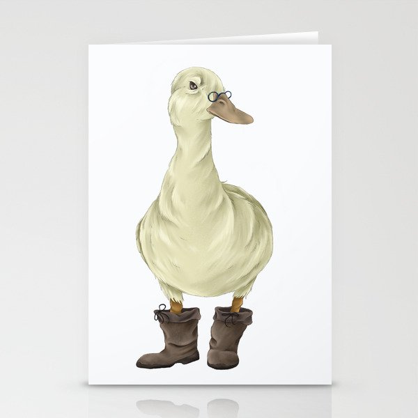 duck in boots  Stationery Cards