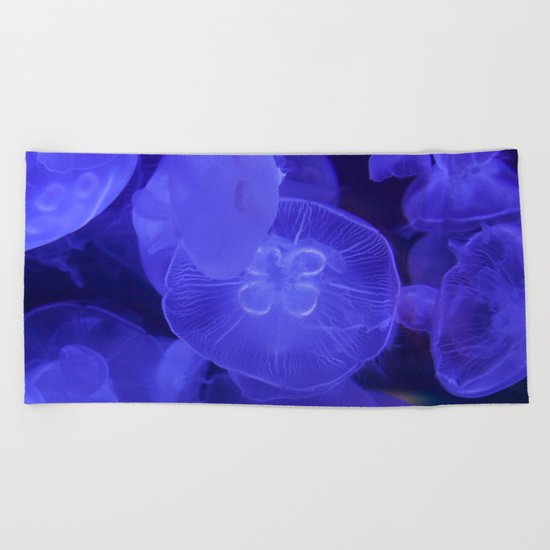 Moon Jelly Fish Beach Towel