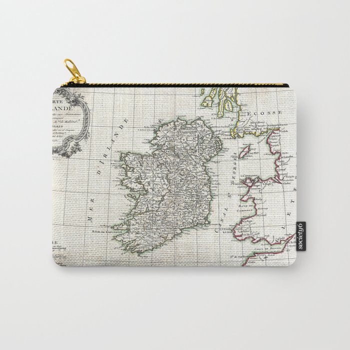 Map of Ireland - Bonne - 1771 vintage pictorial map  Carry-All Pouch